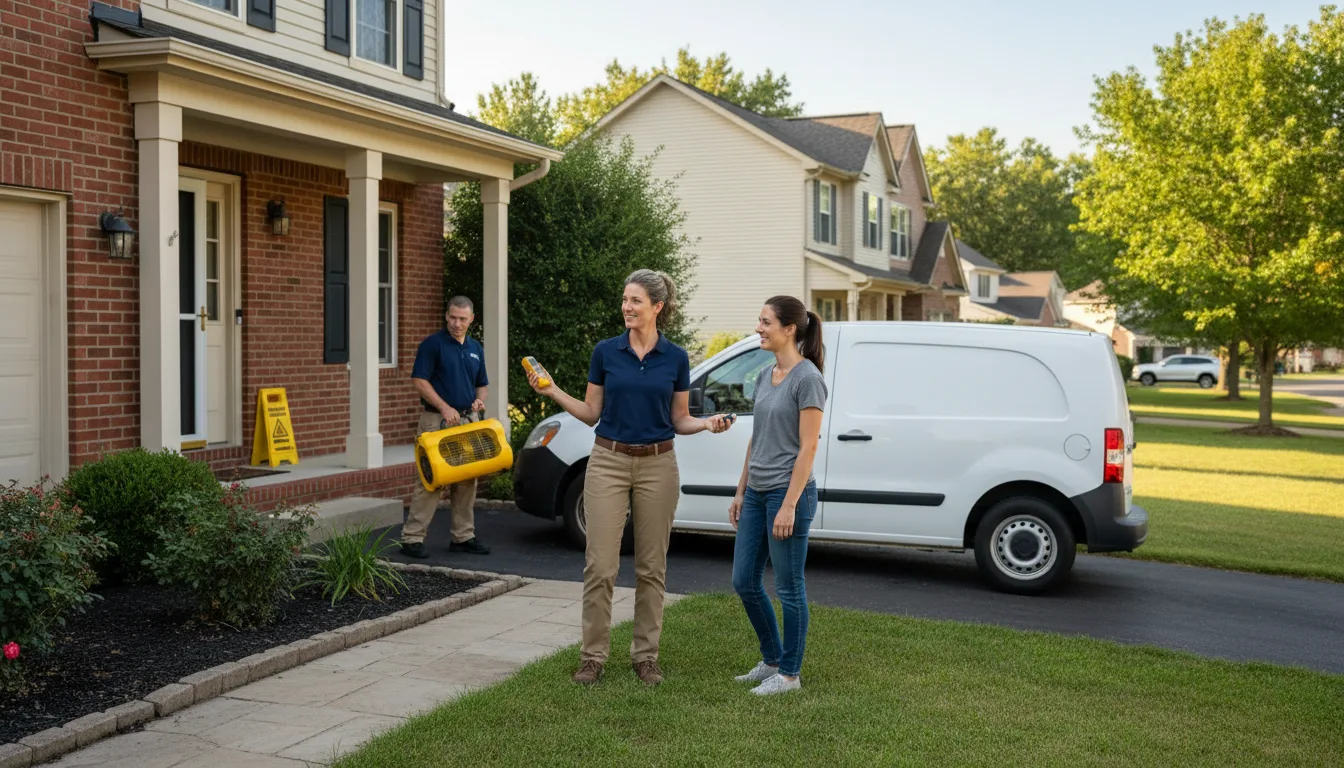 Residential water damage restoration in Spring House, PA